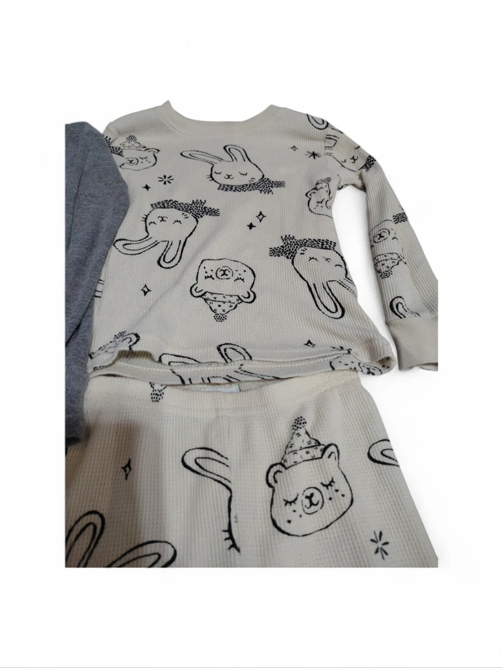 Carter’s Toddler Girls Pajama Set Lot 3T Long Sleeve Bunny Print Sleepwear 2 Set